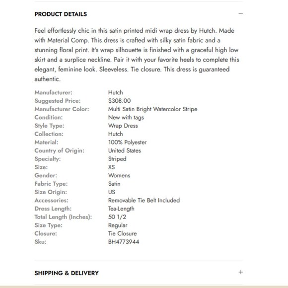 Hutch Satin Printed Sleeveless Midi Wrap Dress Bright Watercolor Stripe - Picture 7 of 8